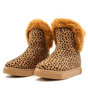 COZETTE-03 FUR SIDE CUT BOOTIES Women – Cheetah